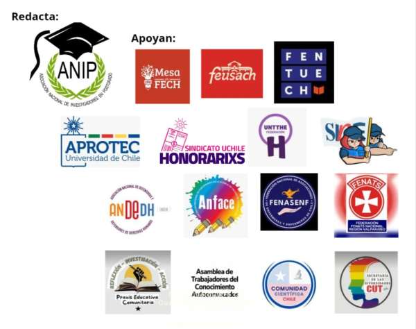 Directiva que redactó el comunicado y organizaciones que apoyaron